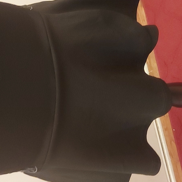 Black NWT  Marerial Girl peplum top with mesh. - Picture 3 of 12